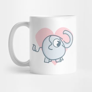 Cute Elephant Heart Mug